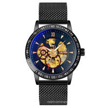 SKMEI 9216 Men Luxury Luminous Auto Movement Mechanical Skeleton Wrist Watch